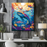 Painting by Numbers Whale in The Ocean